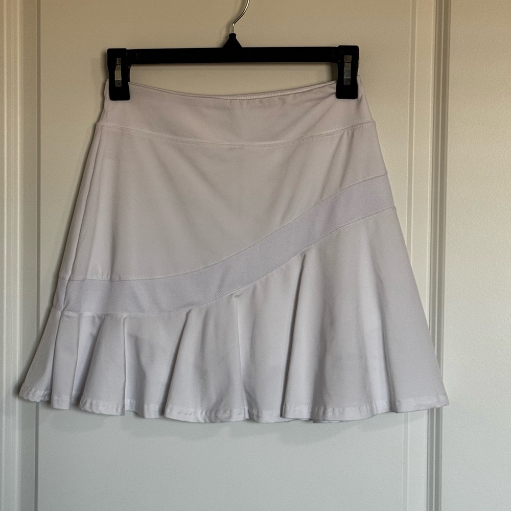 Coolrun White Athletic Skort Small | Built-In Shorts Tennis Golf Activewear